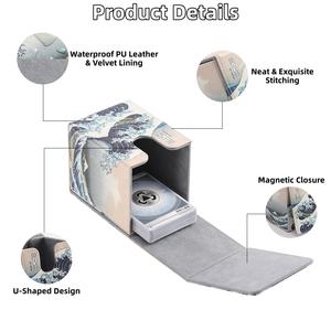 Boîte de jeu de <span class=keywords><strong>cartes</strong></span> Yugioh personnalisée en cuir PU avec fermeture magnétique, simple/double manchon, pour <span class=keywords><strong>cartes</strong></span> de jeu de société TCG - Jeu familial, écologique - Product Image 3