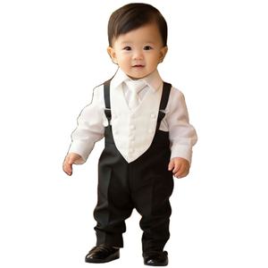 Vêtements personnalisés pour bébé garçon, ensemble <span class=keywords><strong>de</strong></span> 5 pièces, costumes <span class=keywords><strong>de</strong></span> smoking formels sans queue, tenues <span class=keywords><strong>de</strong></span> baptême <span class=keywords><strong>de</strong></span> mariage - Product Image 1