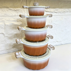 Ensemble de casseroles en aluminium antiadhésif de qualité supérieure, 10 pièces, 16-32 cm, avec couvercle en verre, ensemble de casseroles universel, vente en gros - Product Image 4