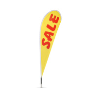 Drapeau en forme de larme personnalisé pour événements sportifs, bannière en forme de larme, drapeau promotionnel en polyester tricoté pour exposition, vente en gros