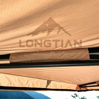Auvent sans LED à double poteau 270 degrés, avec pince de 30 kg, sécurité momentanée, poteau unique, limite de torsion, récupération pliable 600D, LED OEM
