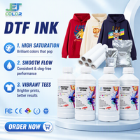 JC Tinta Pigmen Tekstil Berbasis Air Berkualitas Tinggi untuk CMYK Putih untuk Printer L1800 XP600 I3200 Transfer Panas