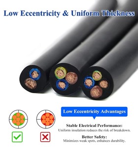 Câble multiconducteur Royal Cord <span class=keywords><strong>2</strong></span> <span class=keywords><strong>3</strong></span> 4 5 fils 0.75MM 1.5MM <span class=keywords><strong>2</strong></span>.5MM 4MM 16MM 50MM 95MM Câble flexible en cuivre PVC - Product Image 3