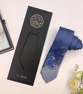 Sacs en papier kraft avec logo personnalisé pour hommes cravate emballage enveloppe style PVC transparent fenêtre avec ruban artisanat sacs en papier - Product Image 1