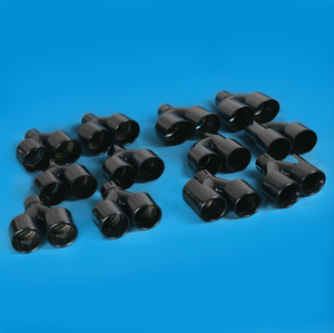 Embout d'échappement en titane noir de 4 pouces, forme en Y, design de poisson volant, coupe inclinée, embout de silencieux double en acier inoxydable, tuyau d'échappement - Product Image 5