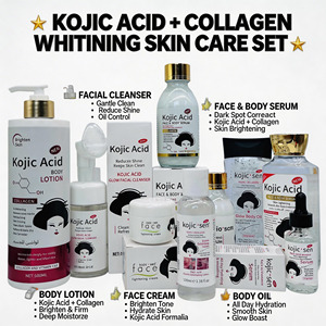 Set Completo de Cuidado de la Piel Coreano con Ácido Kójico, Colágeno, Agua, Suero Aclarante, Blanqueador y Antienvejecimiento, Loción y Aceite para Piel Oscura, Rostro y Cuerpo - Product Image 4
