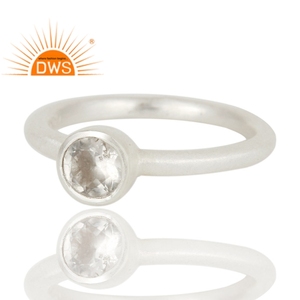 Crystal <b>Quartz</b> Gemstone <b>Ring</b> Women's Sterling Fine Silver <b>Ring</b> Jewelry Supplier Classic Collection - Product Image 2