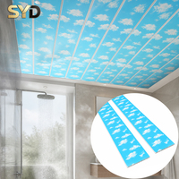 Dalles de plafond en PVC ignifuges et étanches à installation facile, 200 mm x 8 mm, pour la décoration intérieure, l'hôtellerie et la salle de sport - Marché colombien