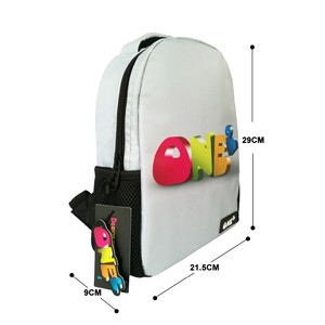 Zaino per Bambini con Pannello Bianco Stampabile, Motivo <span class=keywords><strong>Animali</strong></span> e Foglie, in Poliestere, Portatile per Idee Regalo Personalizzate Fai-da-Te - Product Image 3