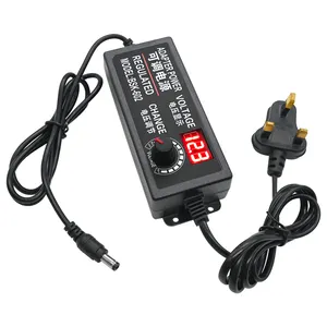 Adaptador de corriente universal ajustable de 3V-12V 3V-24V 9V-24V 1A 2A 3A 5A AC DC con cargador de pantalla LCD 24W 60W 72W fuente de alimentación