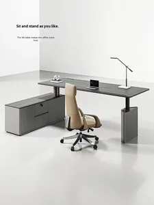 Escritorio Eléctrico de Altura Ajustable con Doble Motor, Moderno Escritorio de Oficina de Madera para Trabajar Sentado o De Pie, para el Hogar y la Oficina - Product Image 2