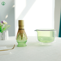 Support pour fouet à matcha en verre borosilicate coloré, résistant à la chaleur, rose, ambre, vert, bleu, support pour Chasen