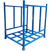 Plateforme de stockage industrielle robuste en acier, empilable et pliable, pour tissus et pneus, type mezzanine
