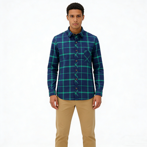 Neue koreanische Herbst-und Winter version von karierten Herren hemden - Product Image 2