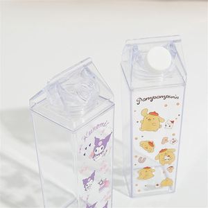 500Ml Square <b>Plastic</b> <b>Milk</b> Water <b>Bottle</b> Carton Shape for Direct Drinking for Business Gifts Outdoor Climbing for Juice Well - Product Image 5