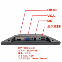 Moniteur tactile capacitif industriel USB à cadre ouvert 9,7 pouces 1024x768 4:3 d'occasion, en promotion