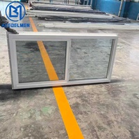 Ventana Corredera de PVC de Doble Acristalamiento, Estilo Americano, Resistente al Agua, para Aplicaciones Escolares