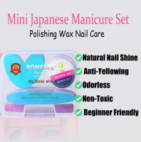 Ensemble de cire à polir les ongles japonaise, Kit de manucure, soin des ongles à domicile pour débutants, Kit de polissage naturel des ongles, outils de soin des ongles