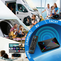 Boîtier TV Android 4K STREAMX, Android 14, boîte TV intelligente, WiFi 6, Bluetooth, HDMI, décodeur, boîte TV multifonctionnelle, version mondiale