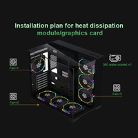 Dual 360mm Radiator Gaming Case 400mm GPU Support ATX M-ATX PC Chassis High Airflow Tempered Glass Computer Case