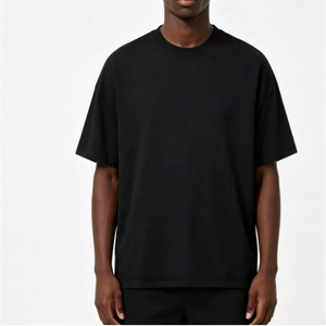 T-shirt ODM di Qualità con Spalle Cadenti, T-shirt Premium 100% Cotone Oversize da Uomo, T-shirt Bianca Semplice con LOGO 1.1 di Qualità - Product Image 1