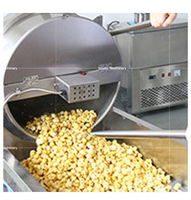 Grande machine à pop-corn au gaz électrique et au caramel entièrement automatique