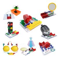 Nuevo Kit de Experimentos con Bloques de Construcción Eléctricos, Juego Educativo STEM, Juguetes de Circuitos Electrónicos para Niños