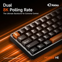 Clavier de jeu sans fil magnétique AKKO MOD68 HE ISO, 61 touches, taux de polling de 8 000 Hz, RT 0,005 mm, mécanique en aluminium, échange à chaud