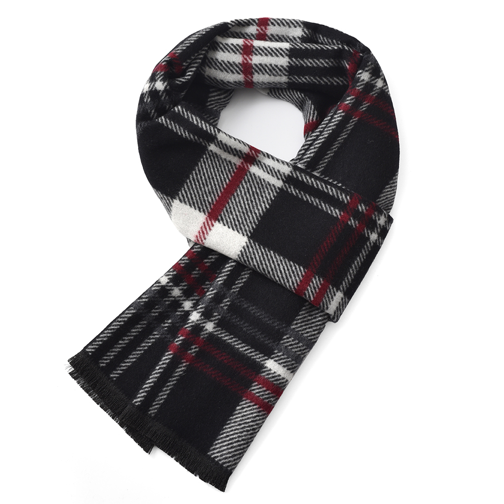 TRABIG Bufanda De Punto Hombre Tela Escocesa - Larga 180cm, Suave Y Calentita Para Invierno, Regalo Perfecto