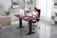 Bureau debout électrique moderne CARENOVO ET-02 en aluminium, poste de travail réglable en hauteur, capacité de charge de 60 kg, garantie 5 ans, pour bureaux
