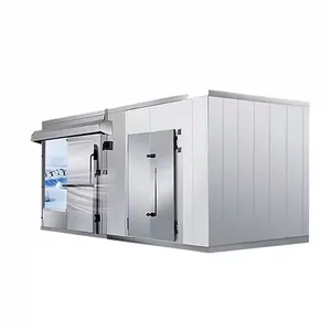 Low price freezer walk-in cooler and freezer glass sliding hinged double swing door cold room