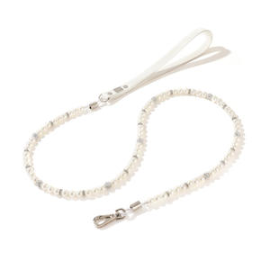 도매 작은 개 고양이 진주 목걸이 진주 목걸이 세트 귀여운 패션 애완 동물 Pu 가죽 목걸이 목걸이 크리스탈 라인 석 - Product Image 5