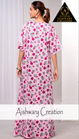 Caftán Largo 100% Algodón Puro para Mujer, Talla Grande, Transpirable, Vestido Musulmán Tradicional Modesto, Largo hasta el Suelo