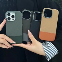 Étui de téléphone magnétique de luxe antichoc à motif écaille de dragon pour 15/16 Pro Max Plus, protection intégrale, blocs de couleur