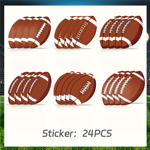 Affiches de jeu de cache-yeux sur le thème du football, fournitures de fête du Super Bowl, lot de 24 décorations jetables - Product Image 5