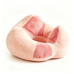 Almohada de viaje en forma de U personalizada con diseño de melocotón, almohada de felpa rosa con diseño de melocotón de dibujos animados, almohada de apoyo para el cuello en forma de U con diseño de fruta para viajes en avión. - Product Image 5
