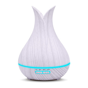 Difusor de Aromas JCSY de 0.5L con Temporizador, Humidificador Eléctrico para Uso Doméstico, Base de Madera, Diseño Verde Craquelado - Product Image 3