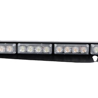 Luz de advertencia de emergencia para coche, barra de luz estroboscópica intermitente, 8 LED, rojo y blanco
