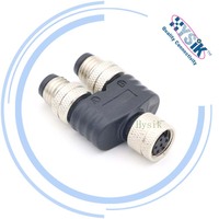 IP67 a prueba de agua 3 4 5 6 8 pines macho hembra M8 M12 T Y tipo divisor adaptador conector Circular de alimentación
