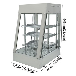Countertop nhỏ 3 lớp thép không gỉ Glass Bìa Glass thực phẩm ấm hơn hiển thị <span class=keywords><strong>Showcase</strong></span> Hiện đại giá rẻ hiển thị giới thiệu - Product Image 4