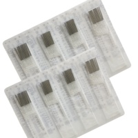 Aiguilles d'acupuncture jetables stériles en acier inoxydable, 0.16x7mm, 1000 pièces, aiguille d'acupuncture avec tube