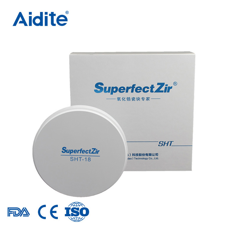 Суперпрозрачный зубной белый и многослойный циркониевый керамический блок