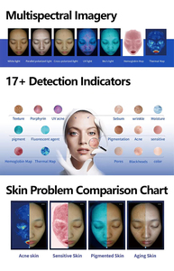 <span class=keywords><strong>Dermatoscope</strong></span> numérique 3D intelligent à bas prix, analyseur de peau, scanner facial, appareil de diagnostic d'image couleur professionnel à intelligence artificielle - Product Image 3
