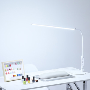 360 °   Flexibler Schwanenhals-Seitenklemm-LED-Schreibtischlampe mit Augenschutz, Touch-Steuerung, <span class=keywords><strong>3</strong></span> Lichtfarben, Arbeits- und Leselampe für Zuhause und Büro - Product Image 1