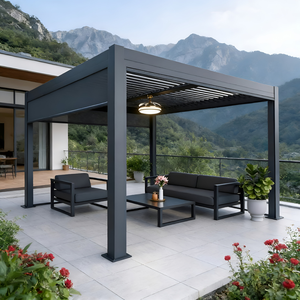 Fabrication OEM/ODM de pergola extérieure à lames orientables, <span class=keywords><strong>abri</strong></span> solaire pour patio avec pergola réglable - Product Image 1