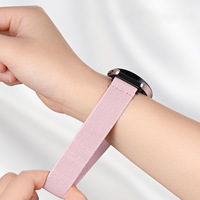 Bracelet de montre en nylon tressé avec boucle coulissante, bracelet de sport élastique avec boucle à lettres