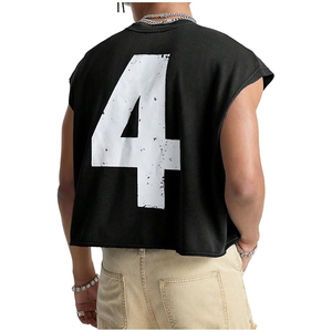Débardeurs Homme Personnalisés de Haute Qualité, Vêtements de Sport et de <span class=keywords><strong>Fitness</strong></span>, T-shirts Sans Manches Imprimés et Délavés à l'Acide pour Hommes, Vente en Gros - Product Image 1