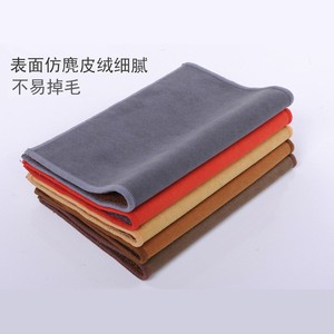 Yi Kailing Serviette de lavage de voiture en microfibre double face, épaisse, anti-peluchage, pour le nettoyage des véhicules, gris-rouge-brun - Product Image 2