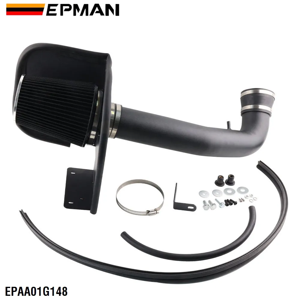 EPMAN Sistema de admissão de ar frio com filtro de proteção para Chevy Silverado GMC Sierra 1500 V8 Sistema de admissão 09-13 EPAA01G148