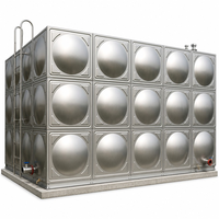 Réservoir de stockage d'eau chaud/froid en acier inoxydable 304, isolé, sectionnel, qualité alimentaire, 1000L-30000L avec panneaux, garantie 1 an